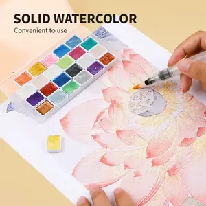 COLORARTS 24-Color Pearl Metallic Paint Set with Mica Pigment Non-Toxic Art Supplies for Artists Perfect for Christmas & Halloween Gifts