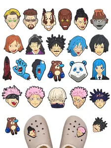 Anime Curse War PVC Cartoon DIY Shoe Charms, Decorative Classic Sandals, Family Children Home Party Christmas Birthday Gift