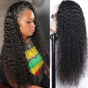 [40" Only $212]180% Density 40 Inch Deep Curly 13x6 Lace Front Wigs Human Hair 13x4 Hd Lace Front Wigs Deep Wave Wig Wet And Wavy Pre Plucked 100% Real Human Hair No Tangle No Shedding