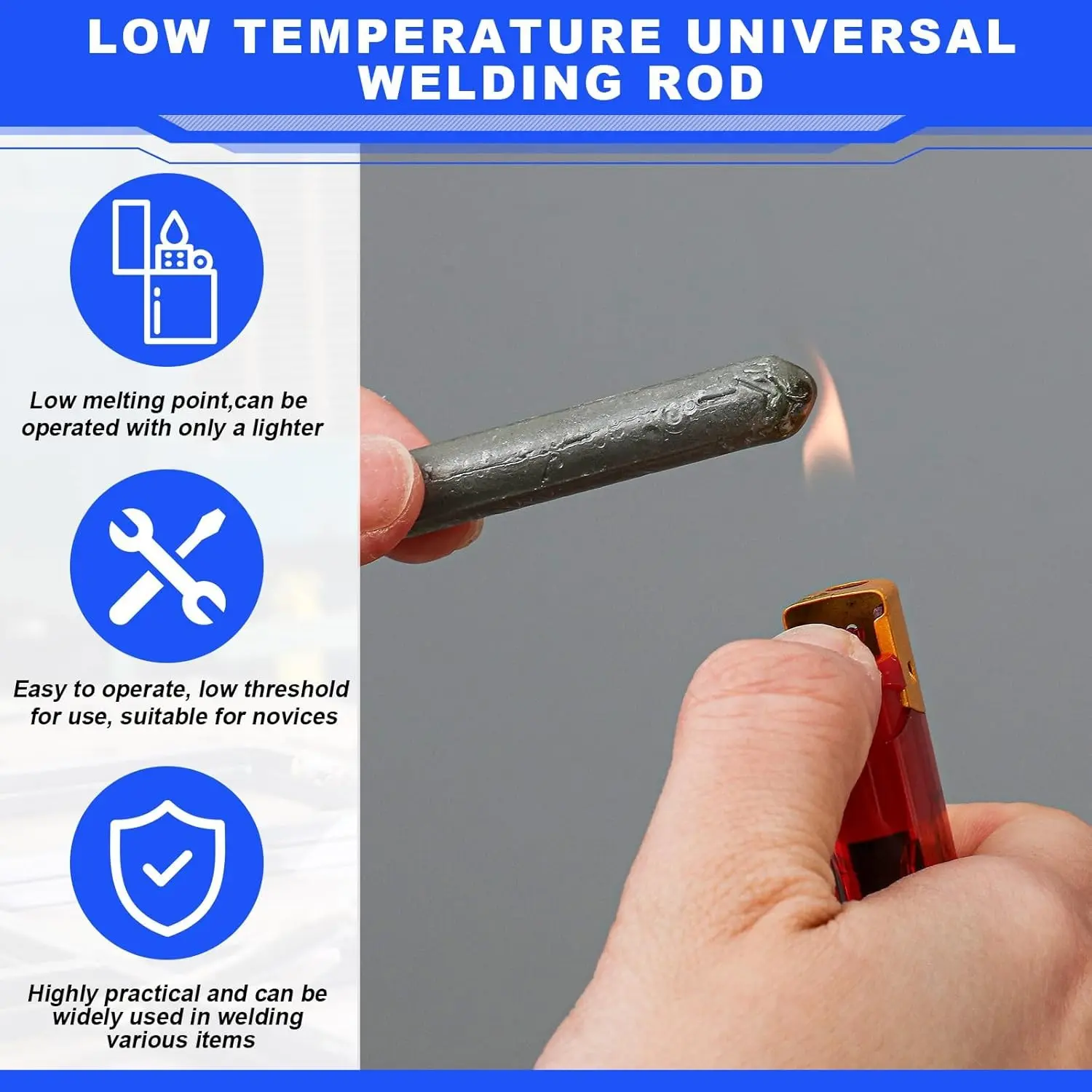 Low Temperature Universal Welding Rods Flux Cored Wire for Copper Iron Aluminum Use with Lighter