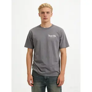 Trust Me (April Fools) Minimalist Slogan T-Shirt  Funny Prank Casual Tee