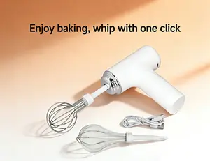 Hand Mixer,3-speed Portable Hand Mixer with Twin Mixer Whips  for Kitchen Baking and Cooking outdoorfun, Cordless Kitchen Mixer, Food Mixer