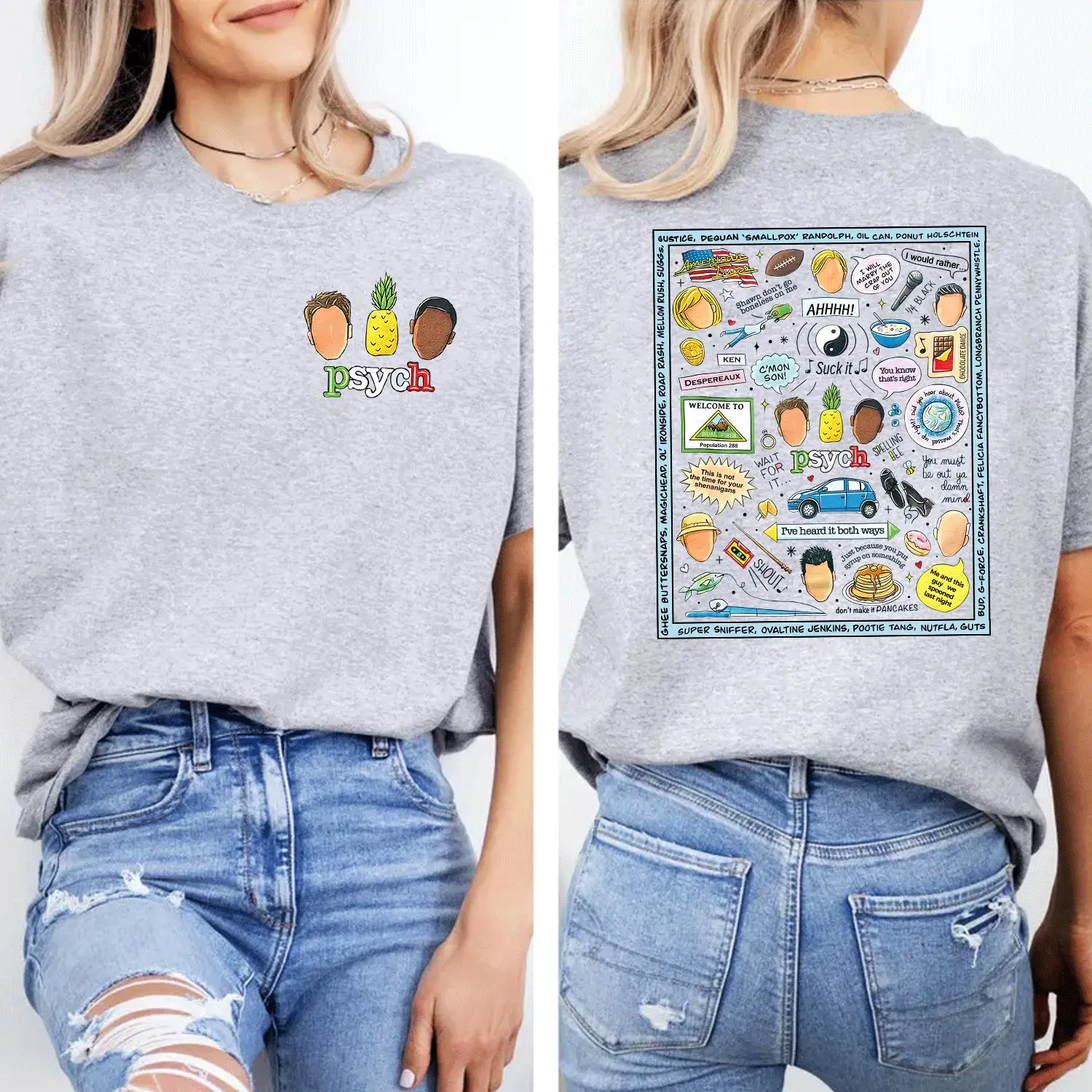 Cute Tshirt Gift for Psych Fans – Shawn & Gus Funny Quote Tee or Hoodie, Vintage TV Show Shirt, Funny Show tee