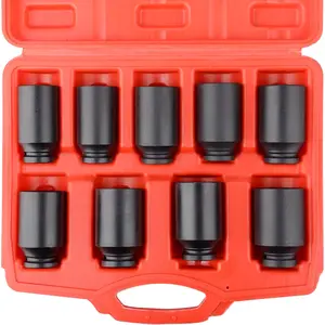 9 count Axle Nut Hub Impact 1/2" Drive Socket 29 30 31 32 33 34 35 36 38mm Socket Set