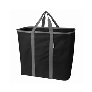 212 MAIN CleverMade 122288 Laundry Caddy, Black Laundry Hamper for Household Appliance Accessory Needs, Laundry Hampers