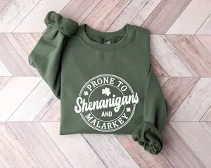 Prone To Shenanigans And Malarkey Sweatshirt, Funny St Patricks Day Hoodie, St Patricks Day Sweatshirt, Irish Hoodie, St Pattys Gift