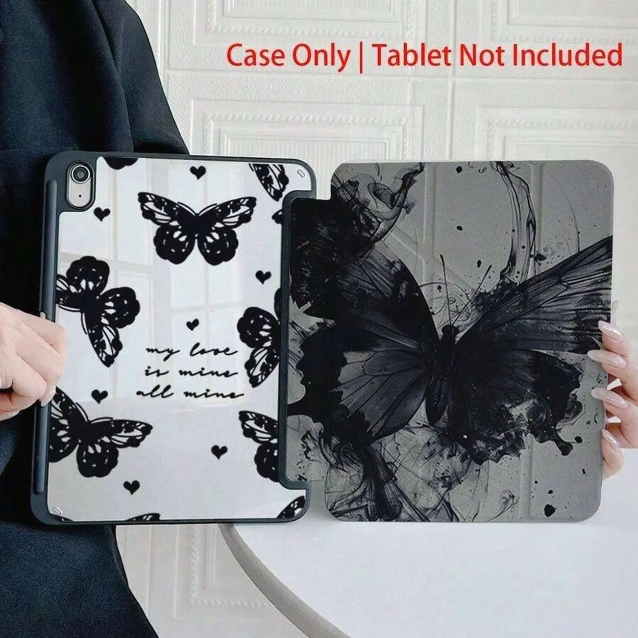 Protective Folio Smart Case With Pencil Holder, Auto Wake/Sleep Stand for Tablet, Slim Shockproof Cover for Multi-Angle Viewing & Work