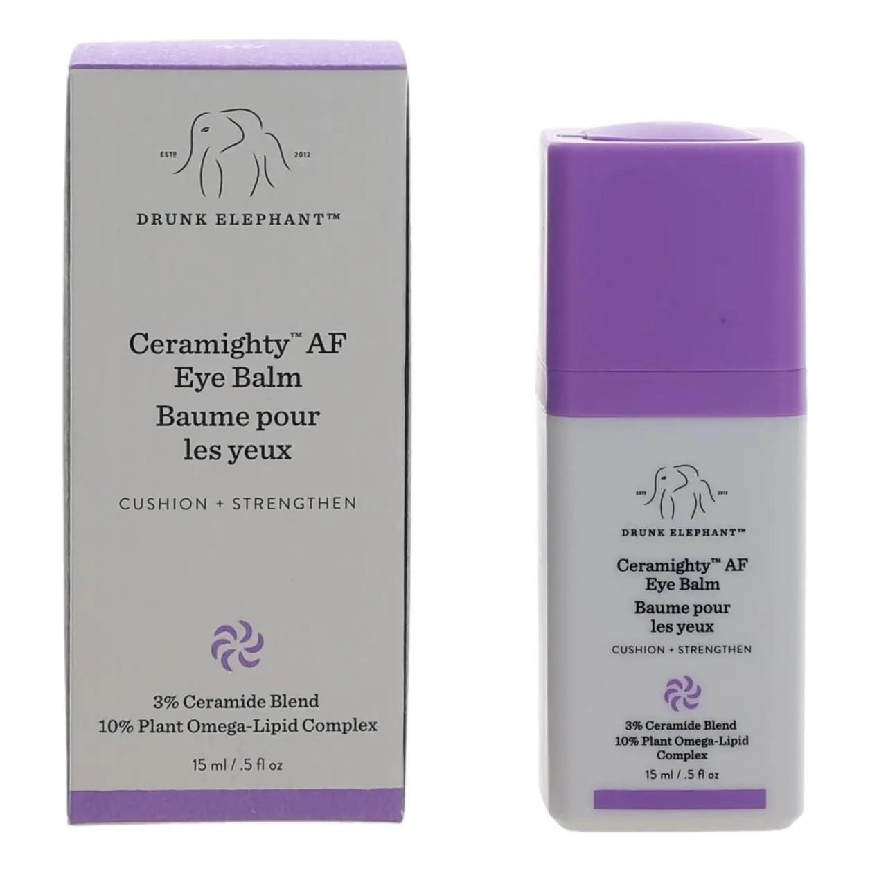 Drunk Elephant Ceramighty AF Eye Balm - 0.5oz Cream with Ceramides Oils, Moisture Boost, Restores Elasticity for Skincare Eye Treatments, Eye Cream