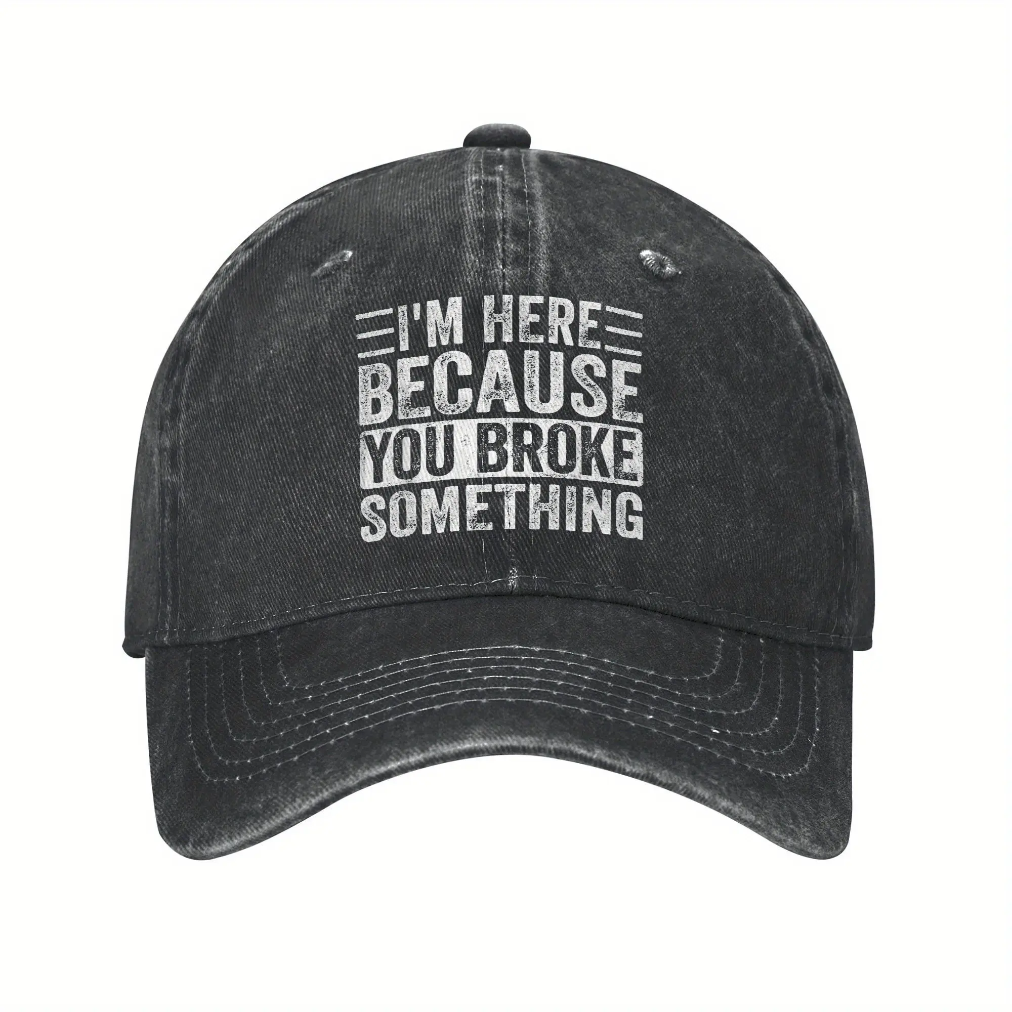 S&T Adjustable Mechanic-Style Baseball Cap - Couple's Fashion Cap for Women (Designed for Those Dealing with Broken Items), Adjustable Cap