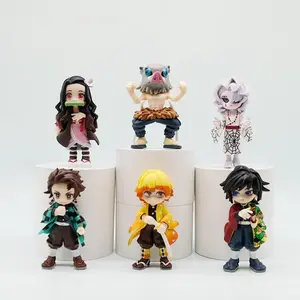 6pcs Third Generation Demon Slayer Figures, Tanjiro Kamado Nezuko Chara Inosuke, Anime Collectibles, Office Home Decor, Perfect Gift