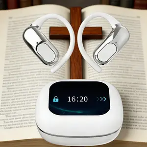 OpenAir Ultra Intelligent Bible Prayer Earphones, App-Based Prayer & Scripture Audio,Full-Color Touch Display Bluetooth Earbuds ，Dynamic Stereo Sound Earbuds with ENC Call Noise Canceling Mic