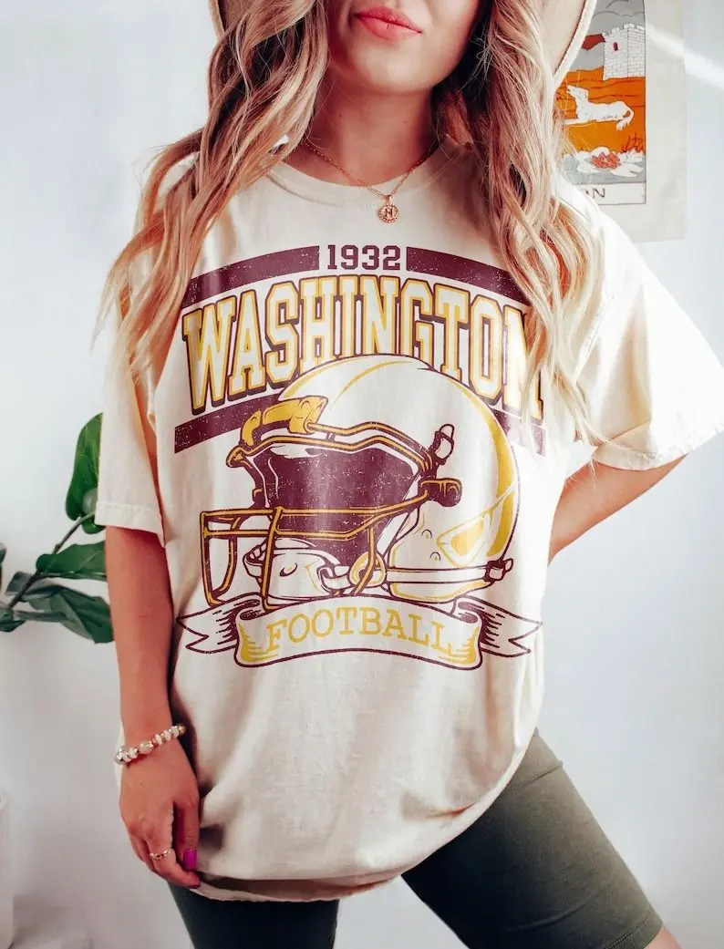 [Sale off up to 50%] Vintage 90s Style Washington Football Vintage T-Shirt, Washington Crewneck, Washington Fan Gift, Washington Tee, Graphic Streetwear T-shirt
