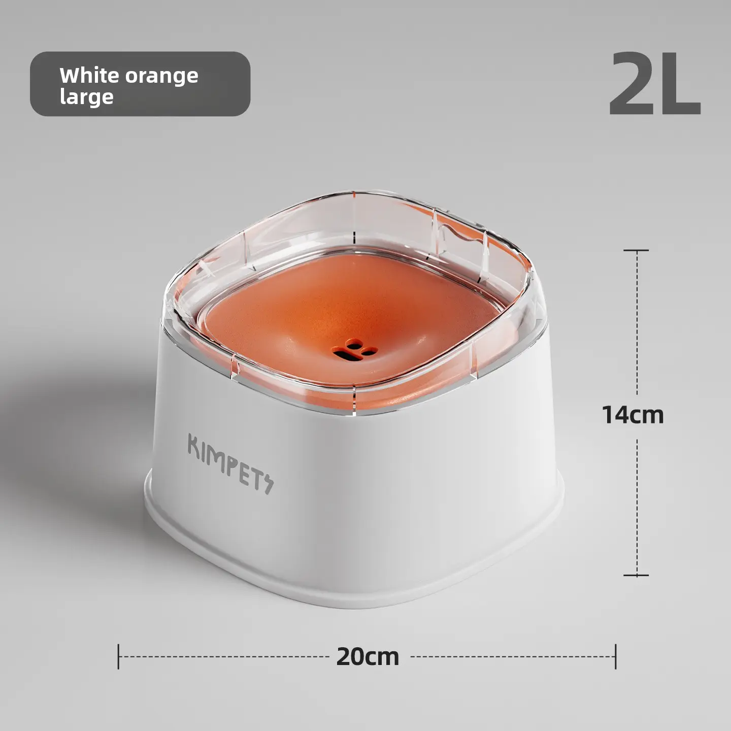 Floating bowl white orange