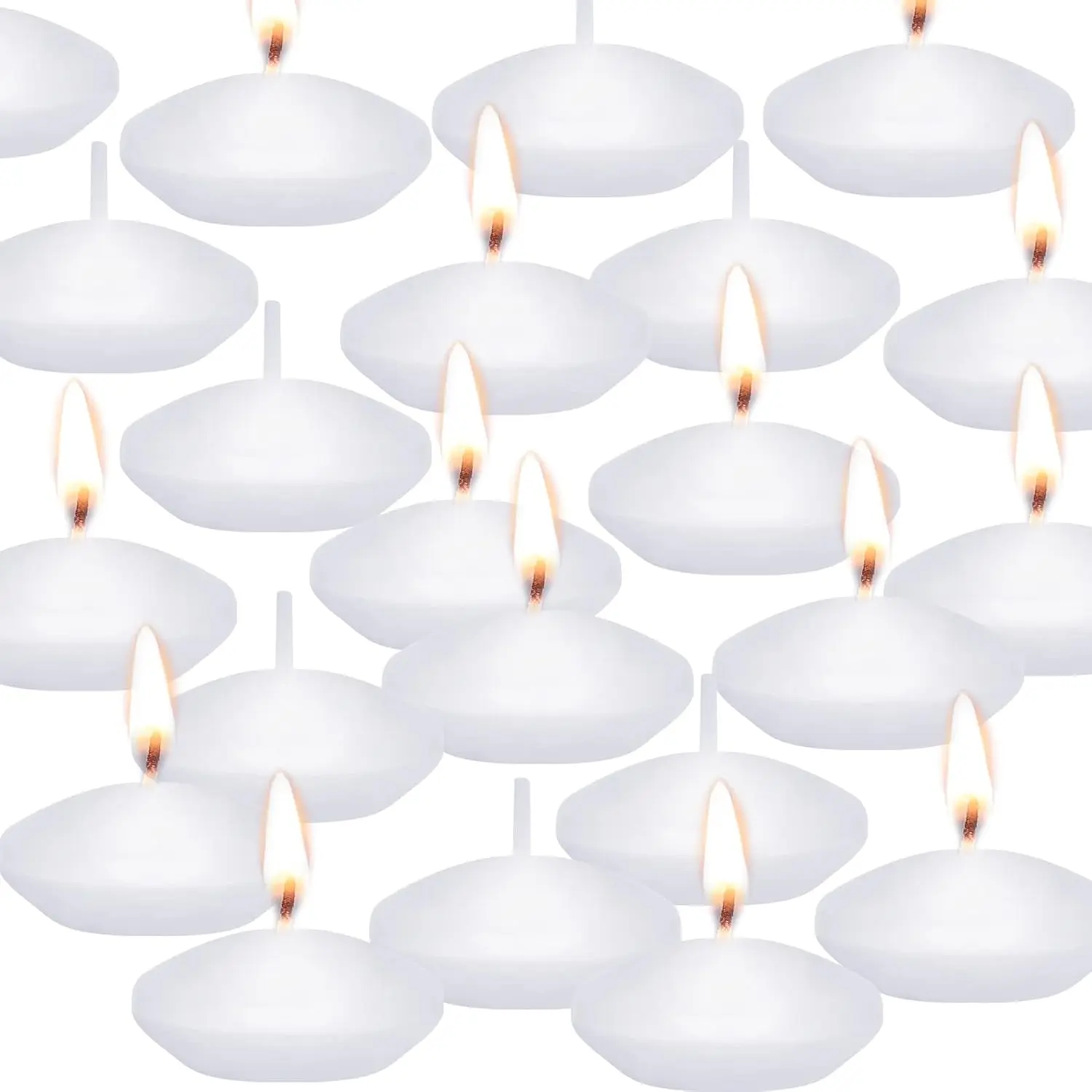 20 Pcs Floating Candles Centerpieces, 1.5 Inch Unscented Floating Candles Small Decoration for Valentine'S Day, Thanksgiving, Wedding, Holiday, Parties and Home Decor Ishua