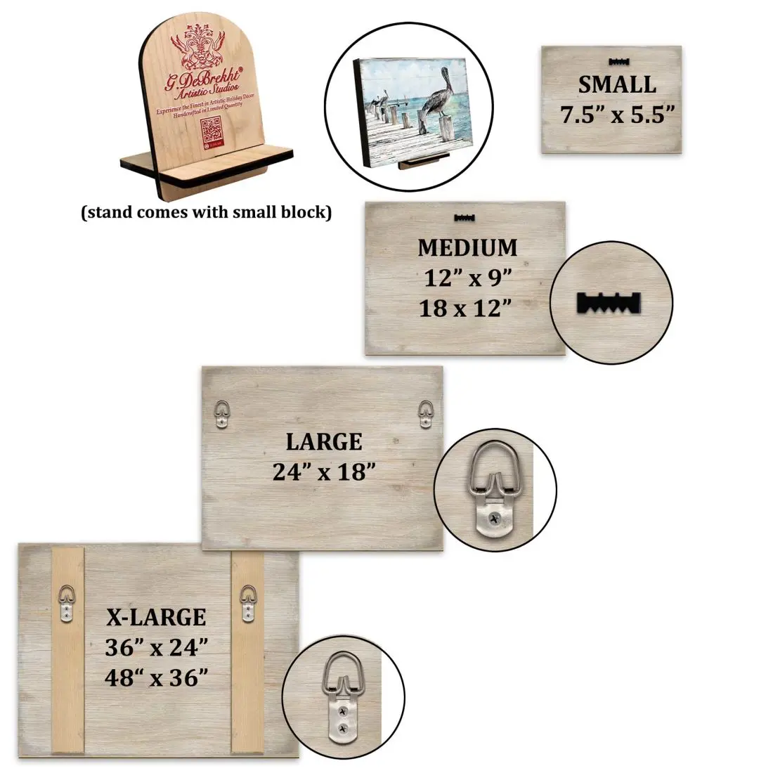 Designocracy 8185302-2B-S3 American Patriotic USA Letters Wall Block - Set of 3