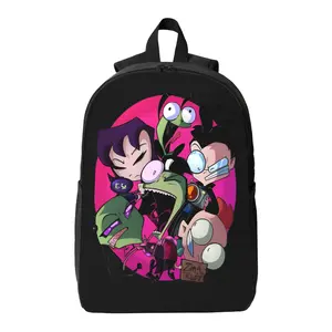 Invader Zim best of gir backpack, large capacity lightweight school bag, suitable for students back to school, stylish casual daily work computer laptop bag
