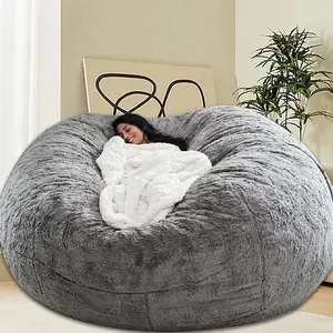 5FT Bean Bag  - Soft Flannel Fabric High-Rebound Memory Foam Lazy Sofa Beanbag Chair for Home Comfort & Relaxation
