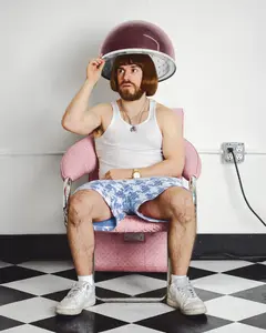 RelicRhymes Halloween Kit - Iconic Brown Bob Wig & Tank Top Full Costume for All-Day Fun with Special Surprise