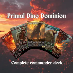 Primal Dino Dominion Commander 100 Card Deck + Tokens | EDH Proxy