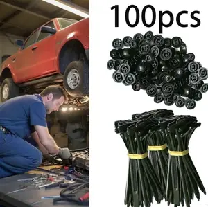 100pcs Nylon Universal Cable Tie Buckle, Cable TiewithBuckle,Multipurpose Plastic Cable Ties BucklesTool for CarDaily Repair self locking cablesties
