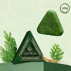 Natural Usman Herbal Shampoo Bar — Infused with natural triangle essence and seven green soap ingredients, it enhances smoothness and is suitable for all hair types.