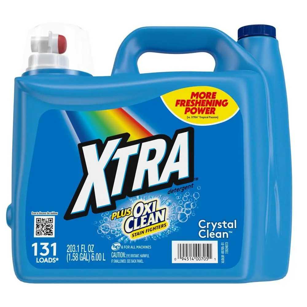 Crystal Clean Plus Oxiclean Dual HE Liquid Laundry Detergent, 203.1 fl.oz., 131-Loads