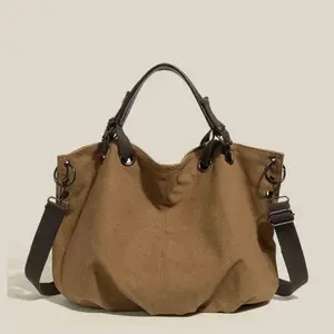 RIVERICH Retro workwear bag canvas bag large capacity multifunctional crossbody tote bag casual bag