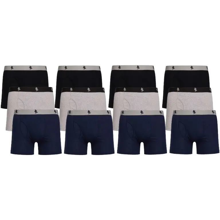 12 Pack - 4 Black / 4 Grey / 4 Navy 
