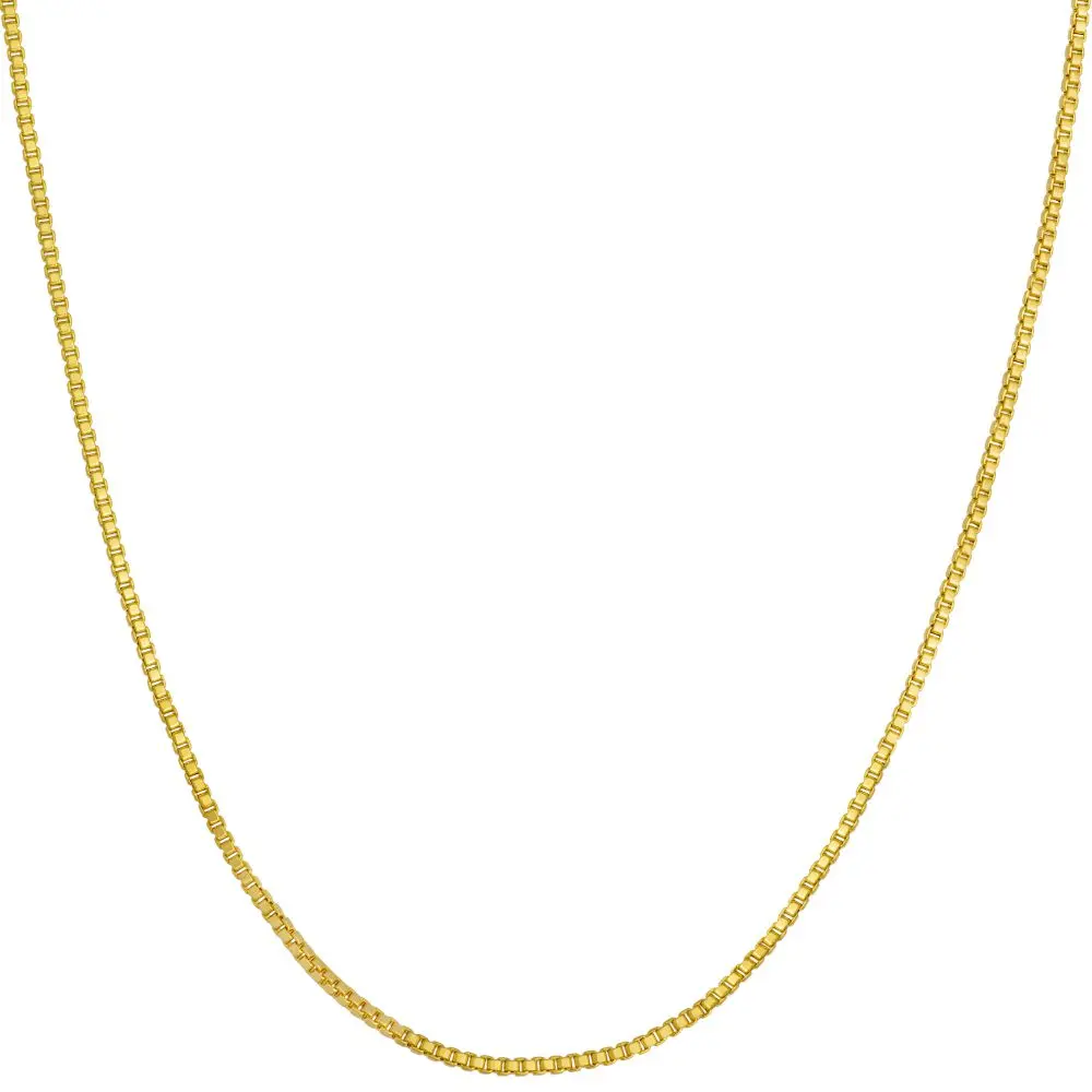 1mm Box Chain Costume Jewelry Necklace, Fashion Accessory Stainless Steel Waterproof