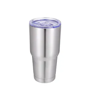 30oz Double-Wall Stainless Steel Tumbler – Slide Lid, Keeps Drinks Hot & Cold
