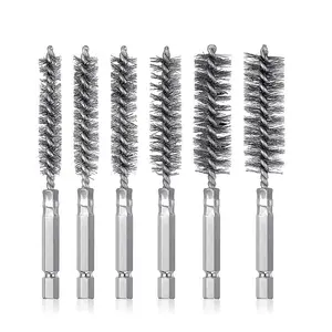 Car Cleaning Drill Brush with Hexagonal Stem, Stainless Steel 1/4" Hex Drive Shaft Wire Brush For Car Cleaning, Car Detailing Brush, Car Detailing Tools, Car Detailing Supplies