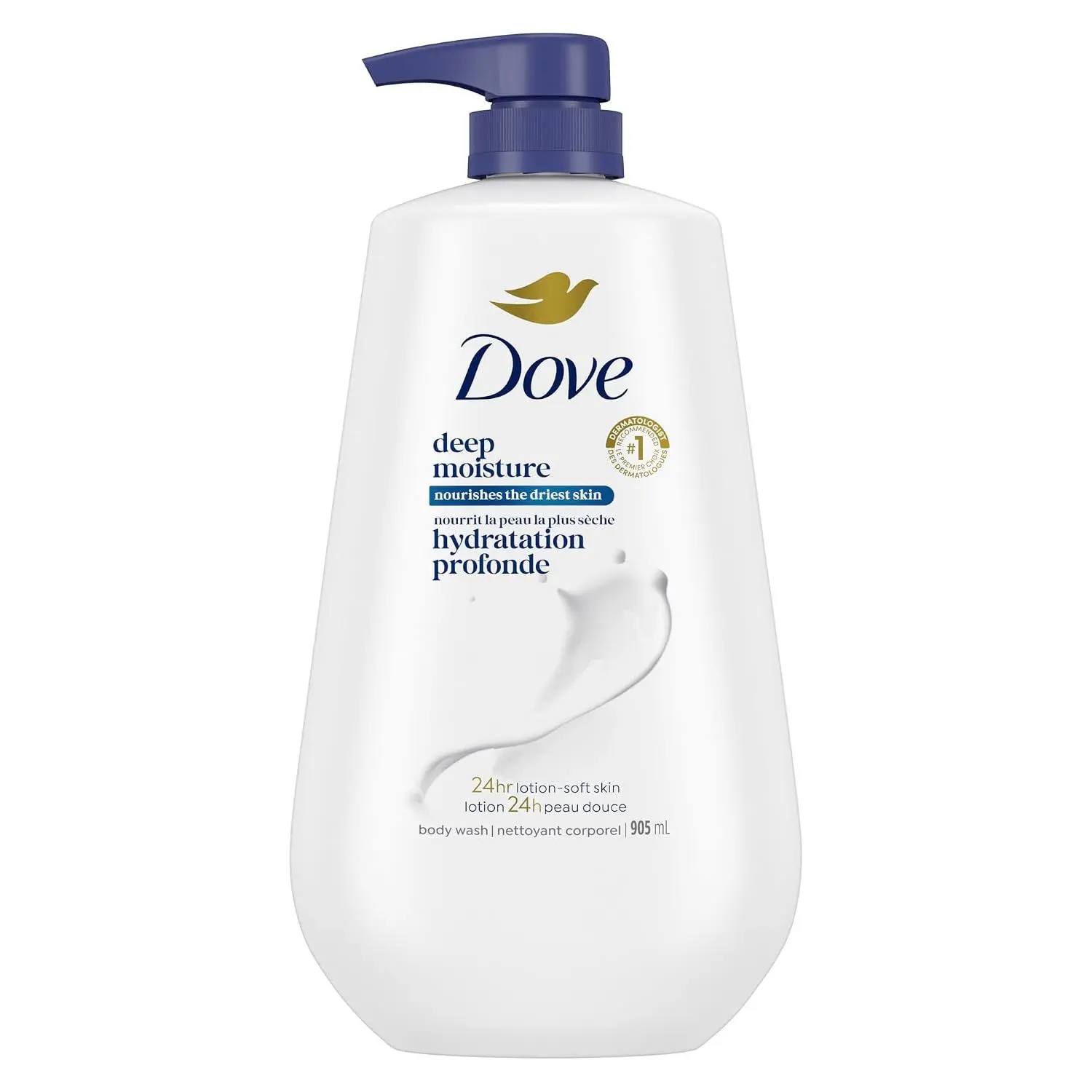 Dove Body Wash Body Wash Deep Moisture 30.6 oz Pump, Sulfate Free | Dove Deep Moisture Body Wash hydrates dry skin for 24 hours with a sulfate-free formula and MicroMoisture technology.