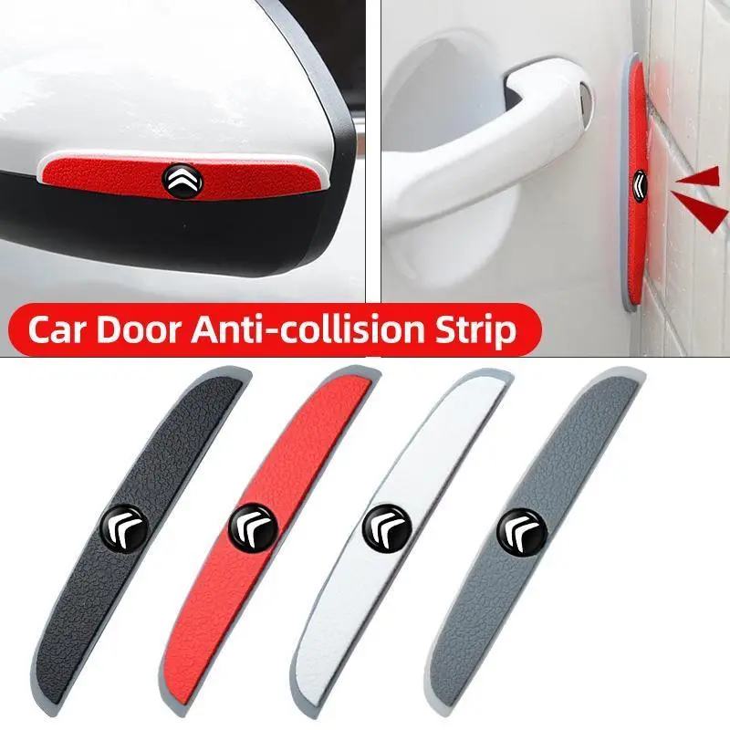 4PCS Car Door Edge Anti-collision Protector Bar Stickers For Citroen C4 C3 C5 C1 C2 Berlingo Celysee Cactus Picasso Aircross