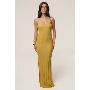 Yellow Cabana Views Crochet Dress