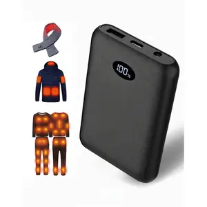 10000mAh Power Bank Heated Vest 5V 3A Output Power Bank Heated Jacket Battery Charger External Battery winter Heating Scarf Socks Power Bank