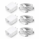 GSASUPJ 20W PD 3.0 Boost Fast Charging USB-C Portable Charger Block (20V & Above, Reversible Plug, No Fumbling) with 3 Pcs 10ft Reversible USB-C Cables for iPhone 17/16 Series/15 Pro Max, Smartphone (White, Techvibes)