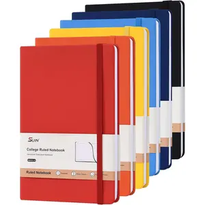 HardcoverJournalNotebooks, 6 Packs A5 Lined Journals Notebook for Writing 200 Pages, 8.2 x 5.5 inch, 6 Colors Classic Ruled Notebooks for Work/Travel/College