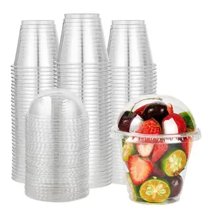 450pc 12～24oz Parfait Cups with Lids | Plastic Dessert Containers for Ice Cream, Smoothies | Restaurant Supply outdoorfun