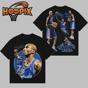 HOOPIX - FRENCH BLUE KB Premium Cotton Hoodie T-Shirt (Made In USA), Kobe Fans Shirt, Game Day Outfits, Gift For Golden State Basketball Fans, Basketball Graphic Tee Hoodie