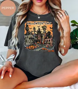 Halloweentown Est 1998 TShirt, Halloweentown University Retro Halloweentown Fall Spooky Season Shirt, Halloween Party Gift Tee, Halloween Women Sweatshirt, Funny Halloween Gift, Halloween Horror Shirt Summerween, Cotton Womenswear Top Underwear Unisex