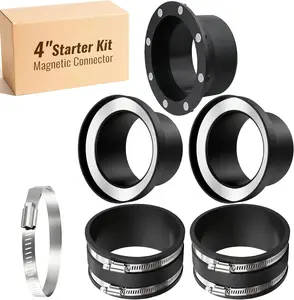 4"Magnetic Dust Collection Fittings,8 high-strength magnets,One-to-Many Magnetic Starter Kit,1s connect and disconnect—enabling efficient hose transfer between different machines,365 Days Warranty