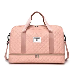 Spacious Large Capacity Travel Duffle Bag, Lightweight, Water-Resistant, Argyle Pattern Luggage Bag with Multiple Compartments, Reinforced Handles, and Breathable Mesh Panels, Ideal Gym Bag or Weekender for Men and Women portable overnight bag tiktokshops