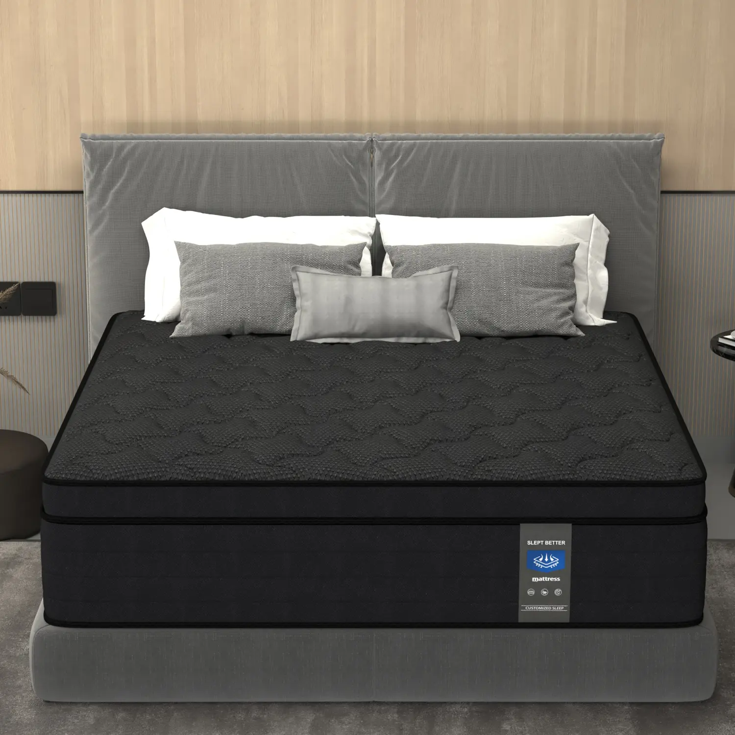 【Mrh】10/12/14 Inch Twin, Full, Queen, King Mattress Memory Foam And Spring, Hybrid Mattress Medium Firm, Lumbar Support, For Home Room Hotel,Boxed Halloween Christmas Gift Furniture Ergonomic queen size mattress Interior Modern queen size mattress outdoor