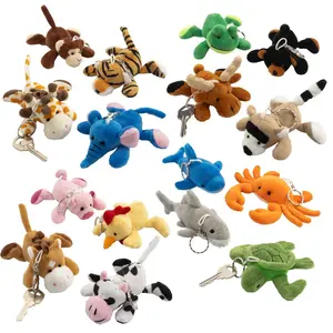 4 3/4" Mini Animal Stuffed Characters Keychain Assortment – 48 Pc.