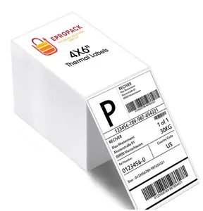 4x6" Direct Thermal Shipping Labels Paper White 4x6" Direct Thermal Shipping Labels Paper White