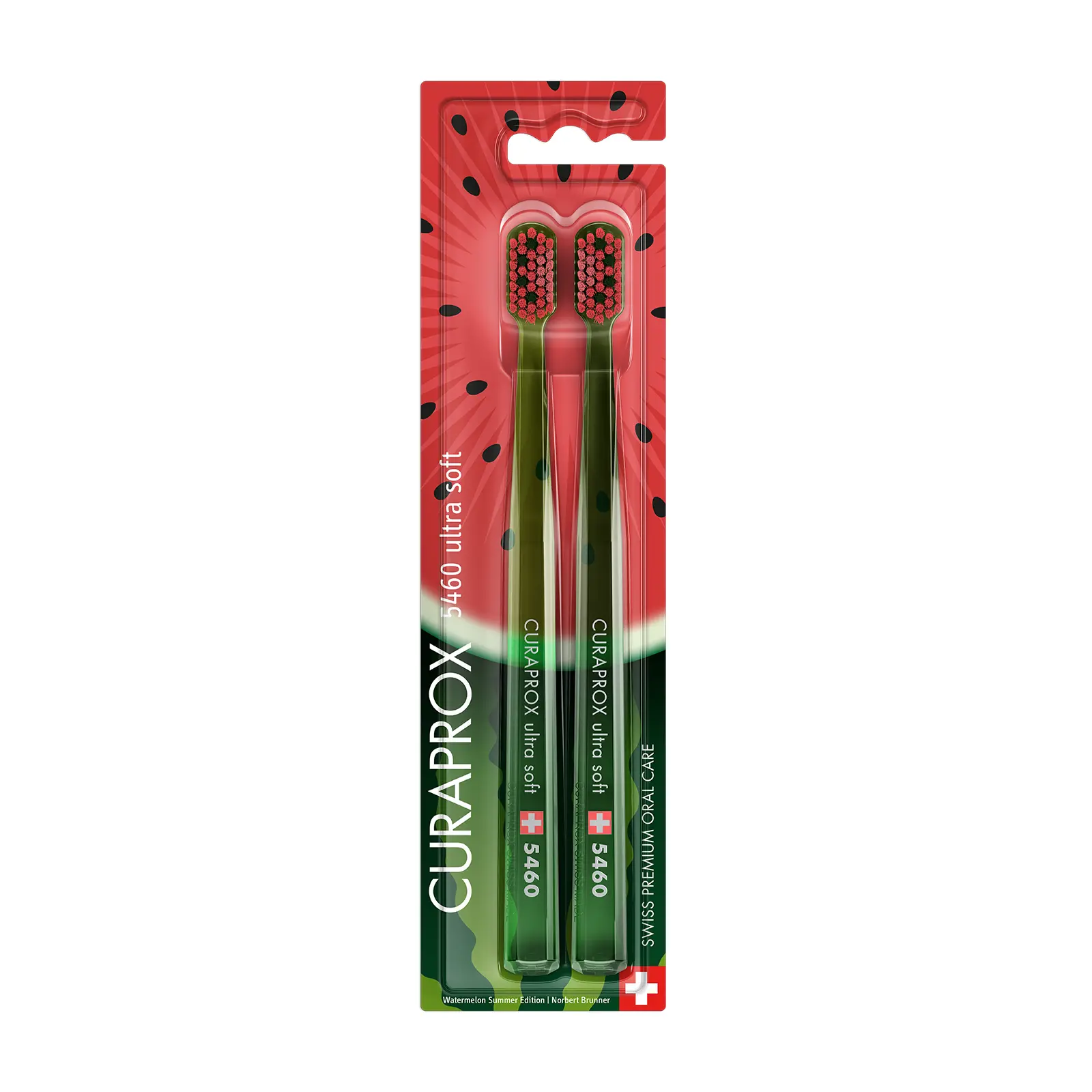 CS 5460 Watermelon Summer Edition, 2 pcs, Ultra Soft & Gentle Toothbrush
