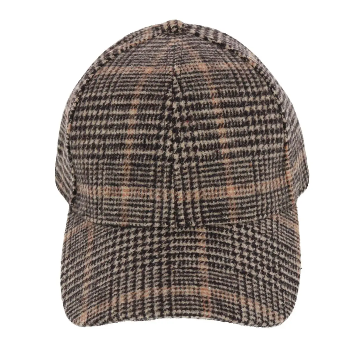 David & Young Women's Menswear Houndstooth Plaid Baseball Cap, Baseball Caps, Hat, Style, Tailored, Trendy