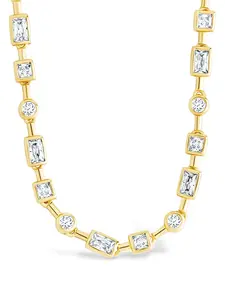 Camden Adjustable CZ Staggered Tennis Necklace