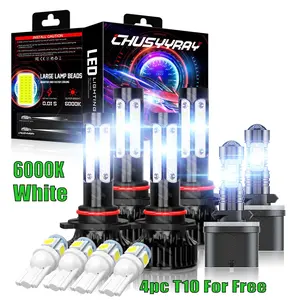 Compatible with Chevy Tahoe 2001-2006 LED Headlights High-Low Beam + Fog Light bulbs