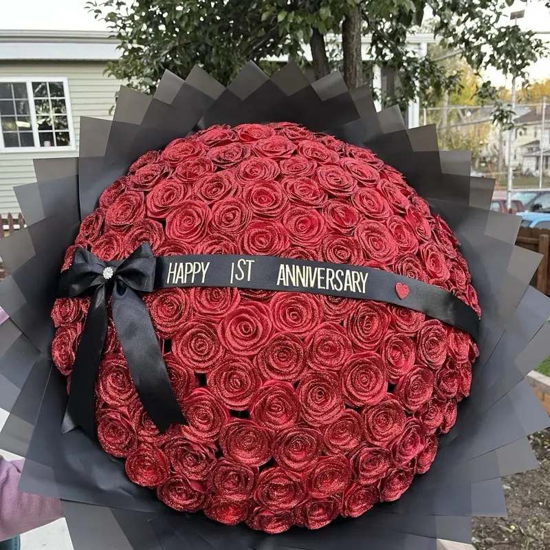 100 Eternal Artificial Roses (custom banner & color)